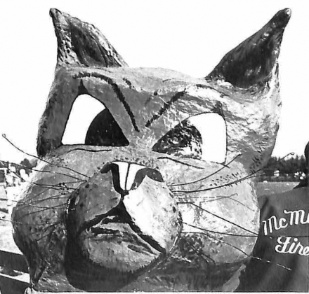 paper mache Wildcat head